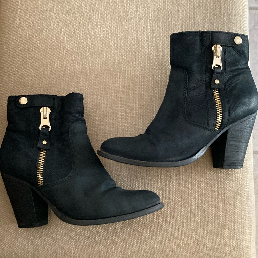 ALDO black leather booties